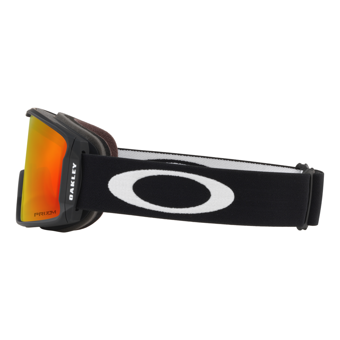 Oakley Line Miner M Unisex Goggles 2027 in Matte Black | Prizm Snow Torch Iridium - side view