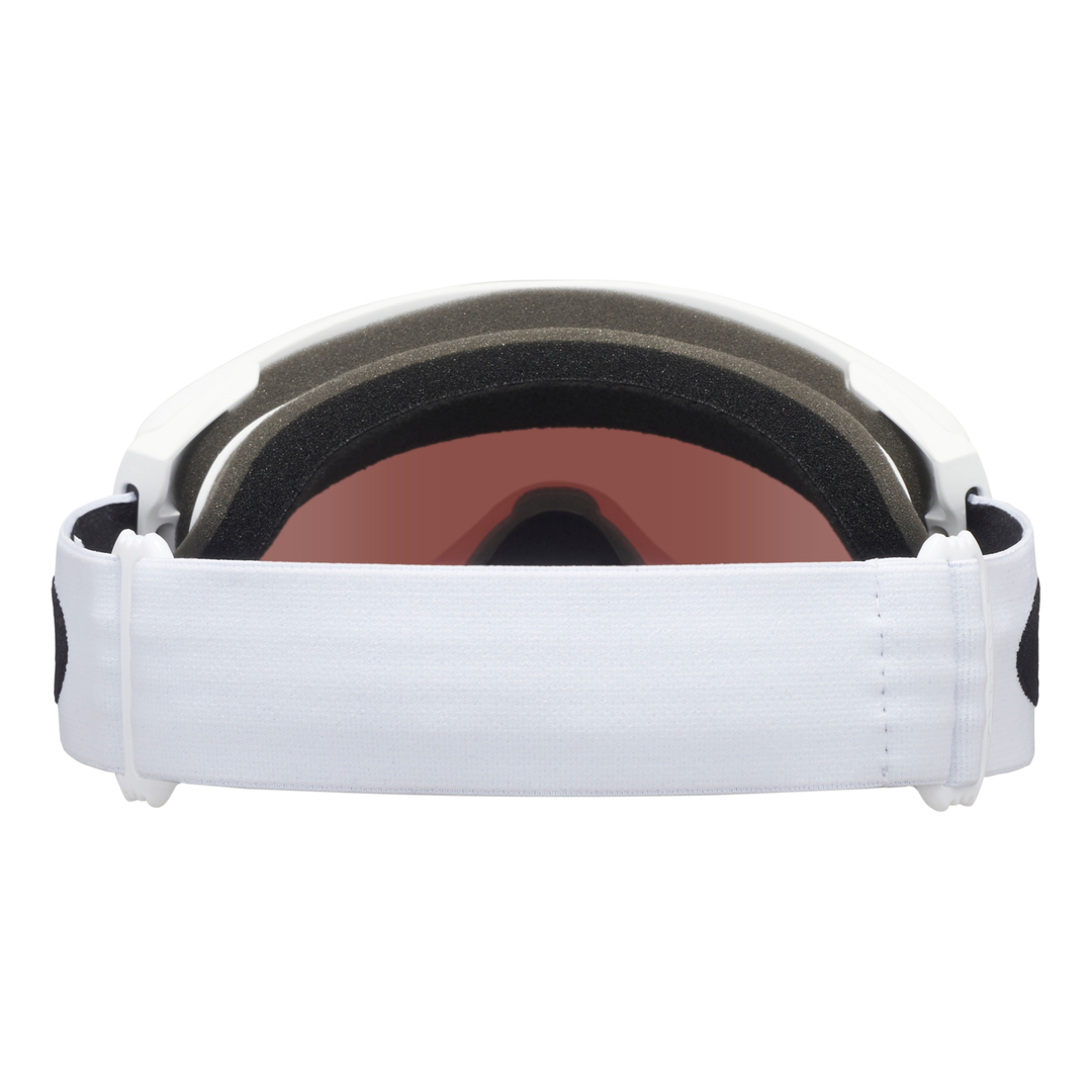 Oakley Line Miner M Unisex Goggles 2027 in Matte White | Prizm Snow Rose Gold Iridium - back view