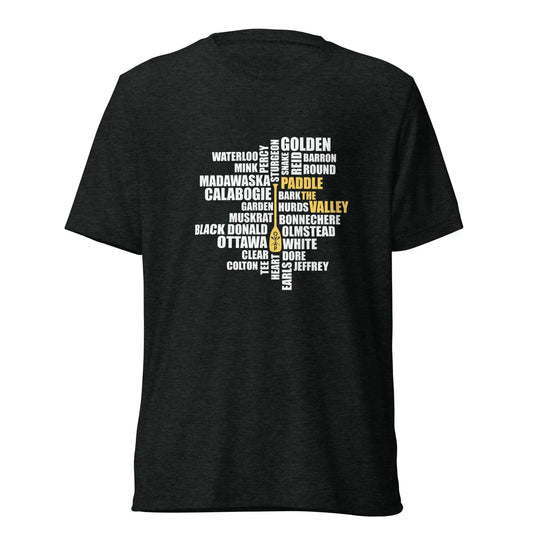 Paddle the Valley Unisex T-Shirt, Charcoal-Black