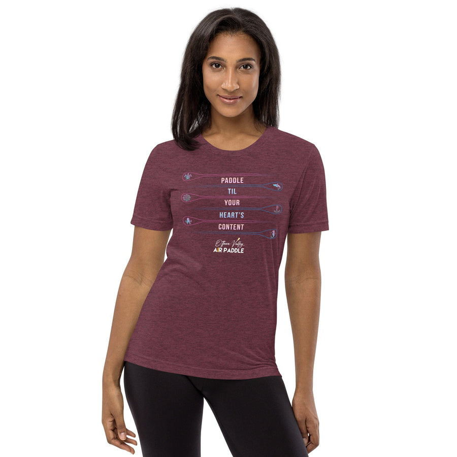 Ottawa Valley Air Paddle Maroon Triblend / XS Heart's Content Short Sleeve T-Shirt