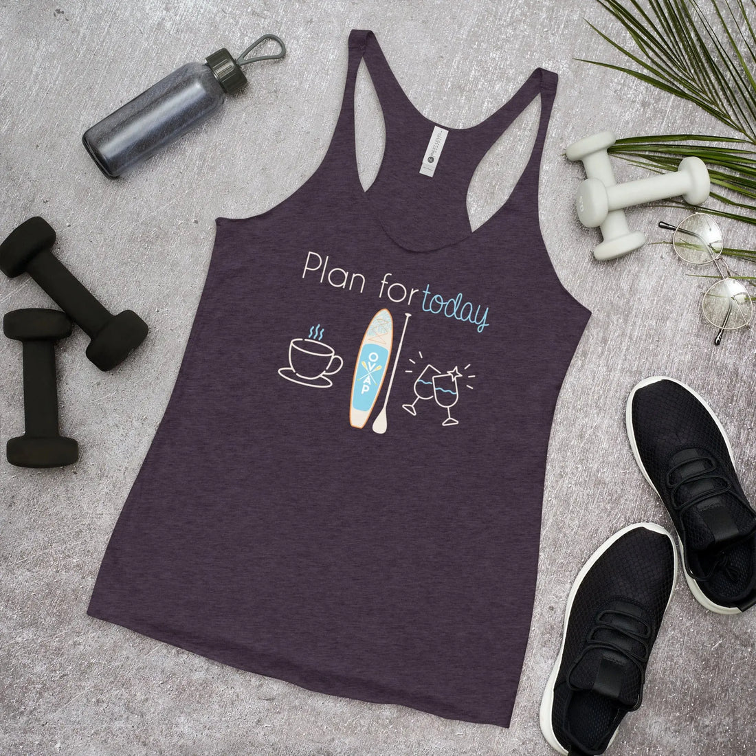 Ottawa Valley Air Paddle Vintage Purple / S Plan For Today - Women's Racerback Tank Plan For Today - Women's Racerback Tank - Ottawa Valley Air Paddle