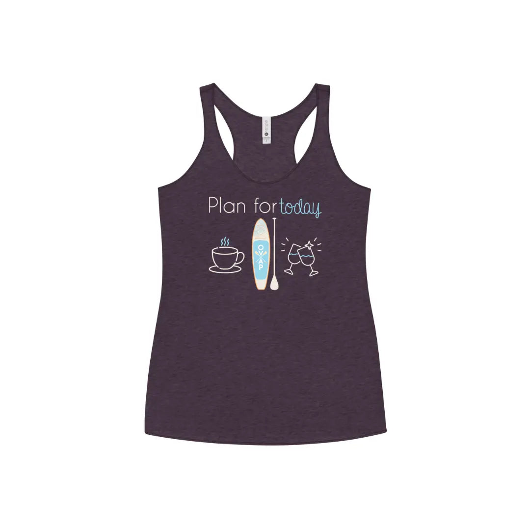 Ottawa Valley Air Paddle Vintage Purple / S Plan For Today - Women's Racerback Tank Plan For Today - Women's Racerback Tank - Ottawa Valley Air Paddle