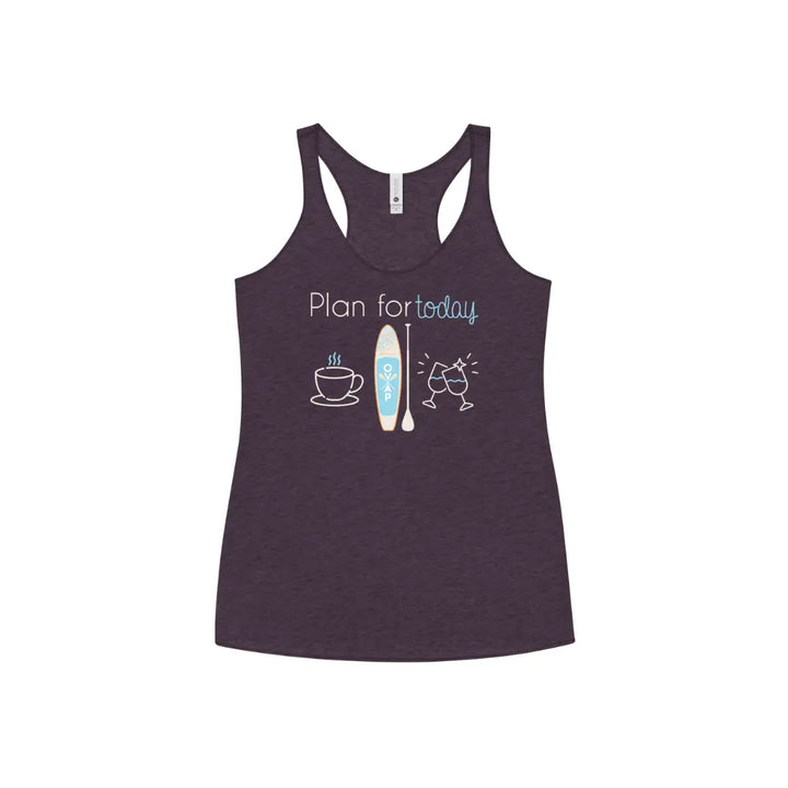 Ottawa Valley Air Paddle Vintage Purple / S Plan For Today - Women's Racerback Tank Plan For Today - Women's Racerback Tank - Ottawa Valley Air Paddle