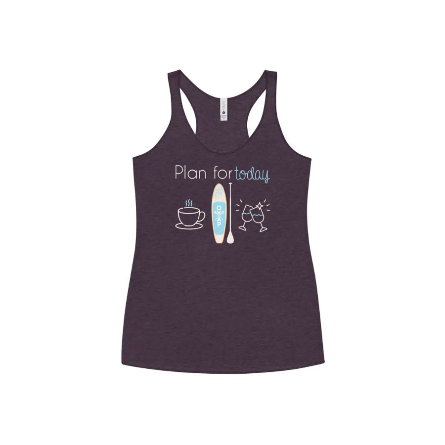 Ottawa Valley Air Paddle Vintage Purple / S Plan For Today - Women's Racerback Tank Plan For Today - Women's Racerback Tank - Ottawa Valley Air Paddle
