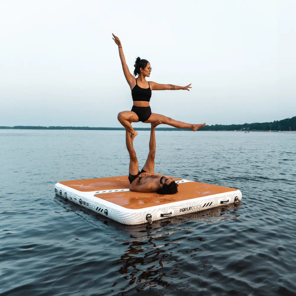 POP Board Co. POPUP DOCK 8’ x 7’ x 8” POP UP DOCK - Inflatable Dock - Party Barge - 60 Day Guarantee