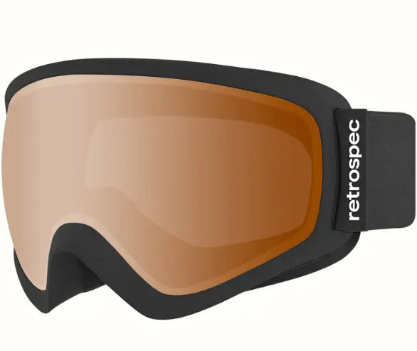 Retrospec Matte Black and Citrine Retrospec Dipper Kids' Ski & Snowboard Goggles