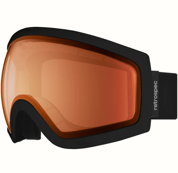 Retrospec Matte Black and Citrine Retrospec Traverse Ski & Snowboard Goggles