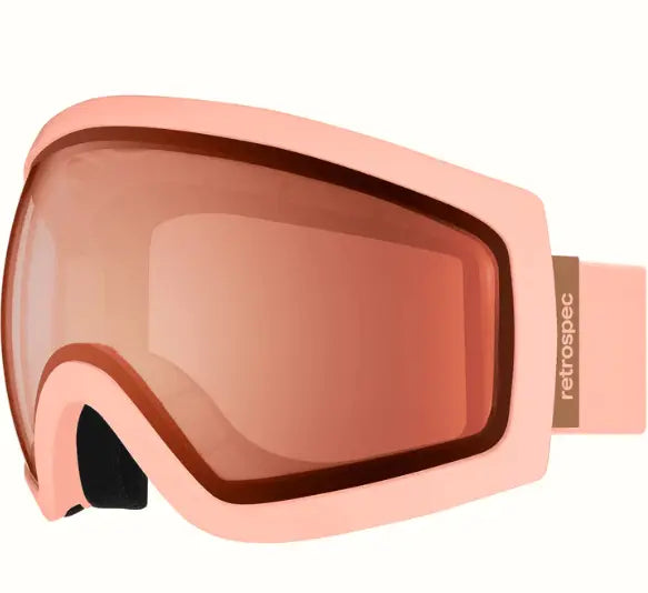 Retrospec Matte Blush and Rose Quartz Retrospec Traverse Ski & Snowboard Goggles