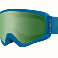Retrospec Matte Brash Blue and Peridot Retrospec Dipper Kids' Ski & Snowboard Goggles