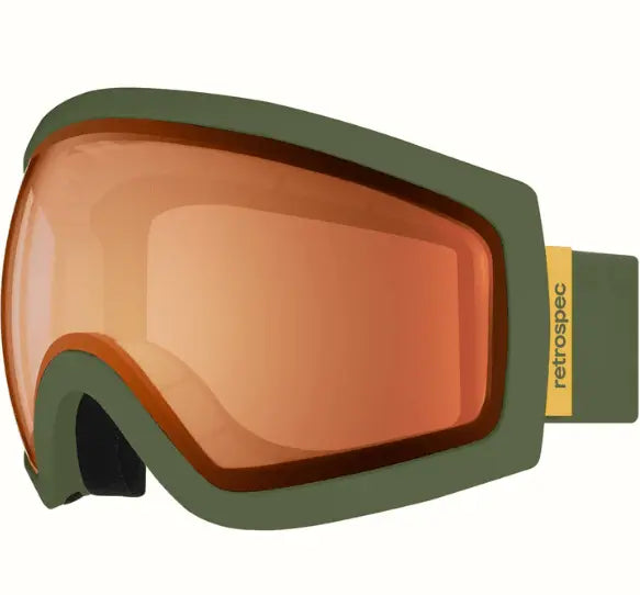 Retrospec Matte Forest and Citrine Retrospec Traverse Ski & Snowboard Goggles