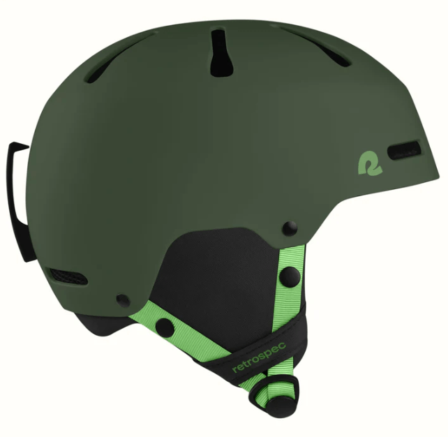 Retrospec Matte Forest / X-Small: 48-51cm Retrospec Comstock Kids' Ski & Snowboard Helmet