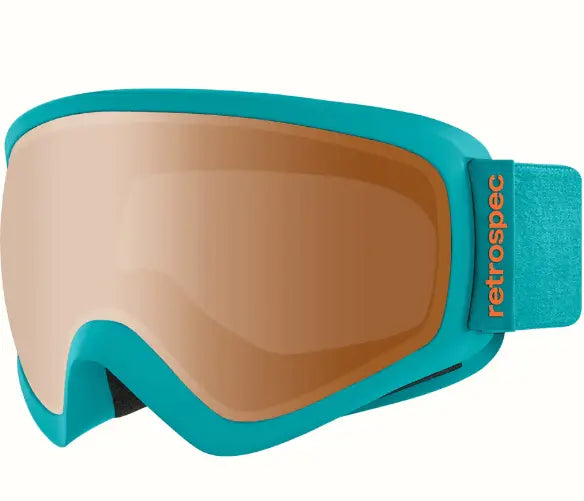 Retrospec Matte Teal and Citrine Retrospec Dipper Kids' Ski & Snowboard Goggles