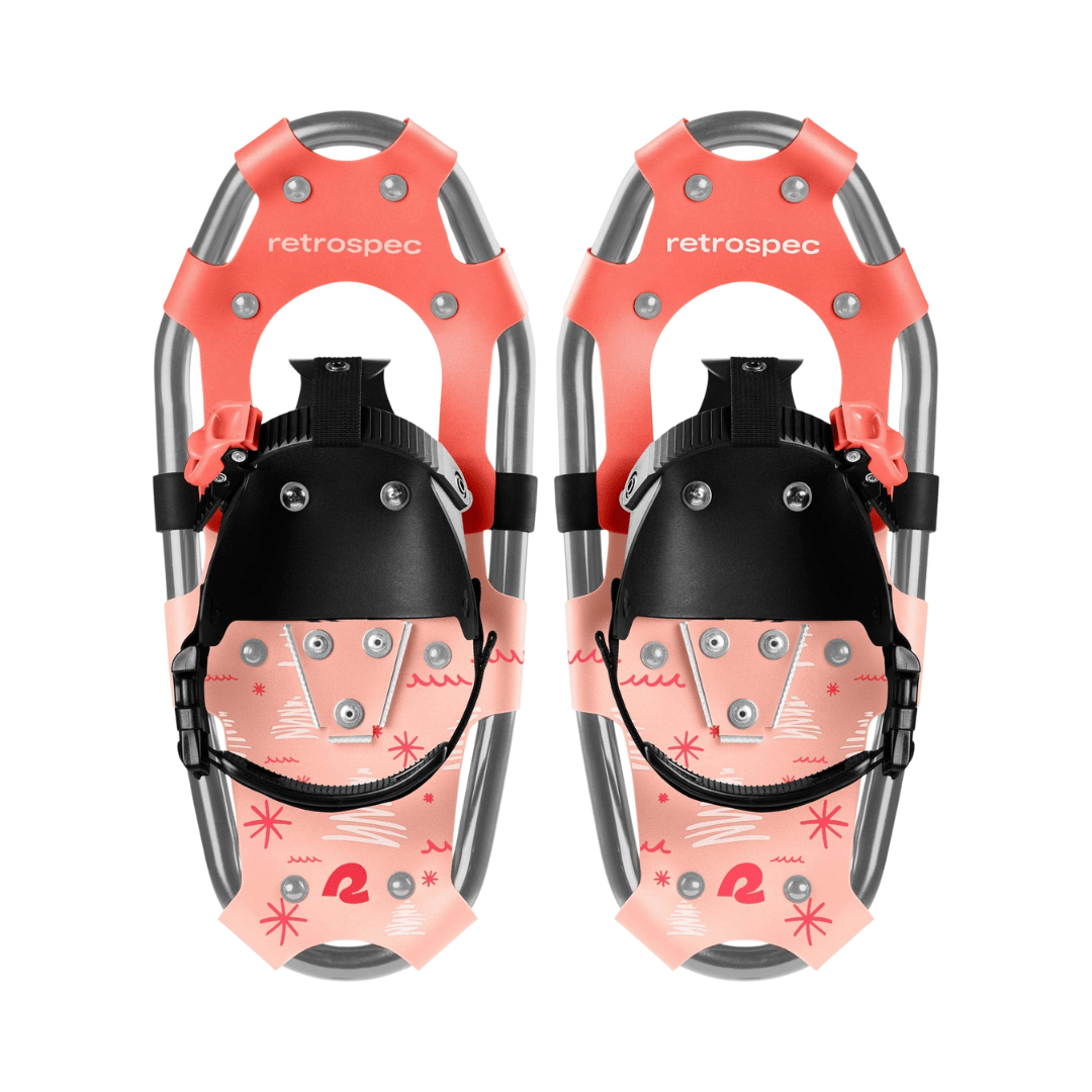 Retrospec Blush / 14 in (up to 50lbs) Retrospec Drifter Kids' Snowshoe Bundle with Trekking Poles Retrospec Drifter Kids' Snowshoe Bundle with Trekking Poles - Ottawa 