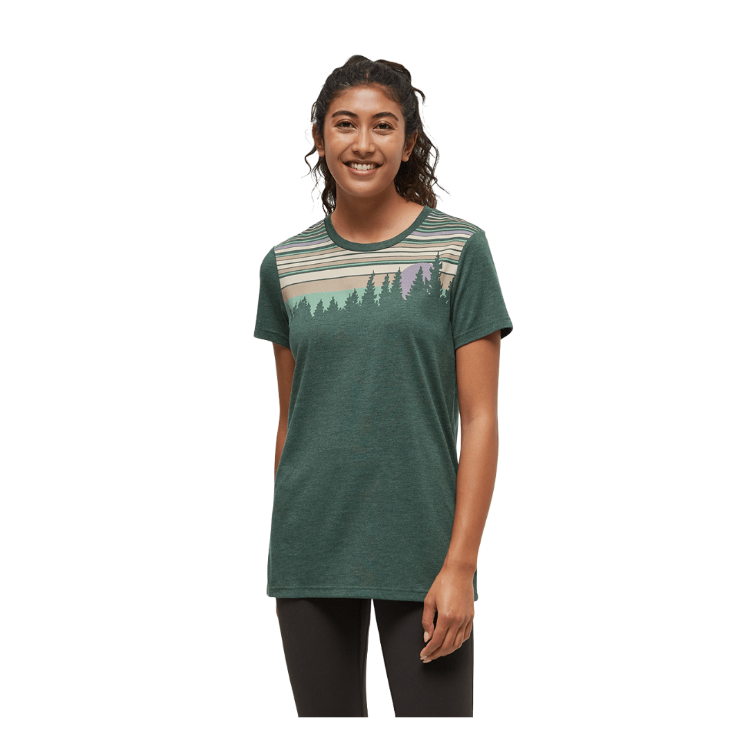 Tentree Forest Pine Heather/Jade / XS Tentree Women's Retro Juniper T-Shirt Tentree Women's Retro Juniper T-Shirt - Ottawa Valley Air Paddle