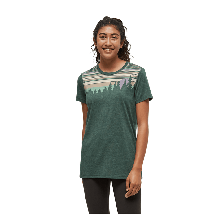 Tentree Forest Pine Heather/Jade / XS Tentree Women's Retro Juniper T-Shirt Tentree Women's Retro Juniper T-Shirt - Ottawa Valley Air Paddle