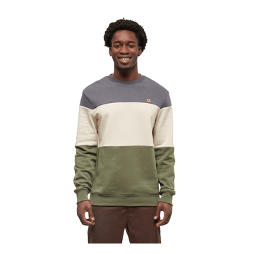 Tentree Graphite/Warm Oak/Deep Olive / S Tentree Men's Blocked Reynard Crew Tentree Men's Blocked Reynard Crew - Ottawa Valley Air Paddle