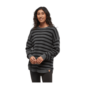 Tentree Meteorite Black/Dark Grey Heather Linear Stripe / XS Tentree Women's Broughton Sweater Tentree Women's Broughton Sweater - Ottawa Valley Air Paddle