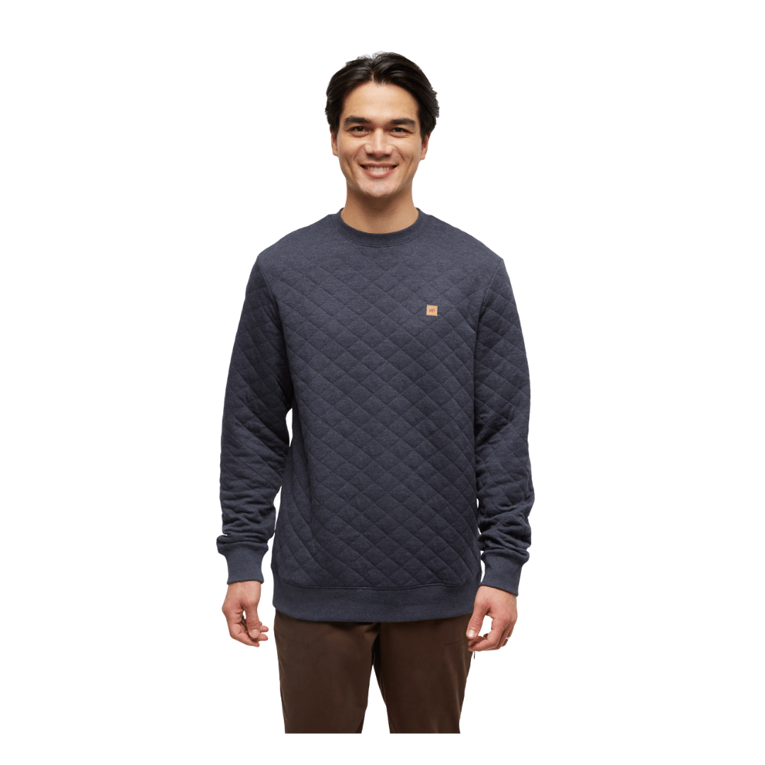 Tentree Midnight Blue Heather / S Tentree Men's Quilted Reynard Crew Tentree Men's Quilted Reynard Crew - Ottawa Valley Air Paddle