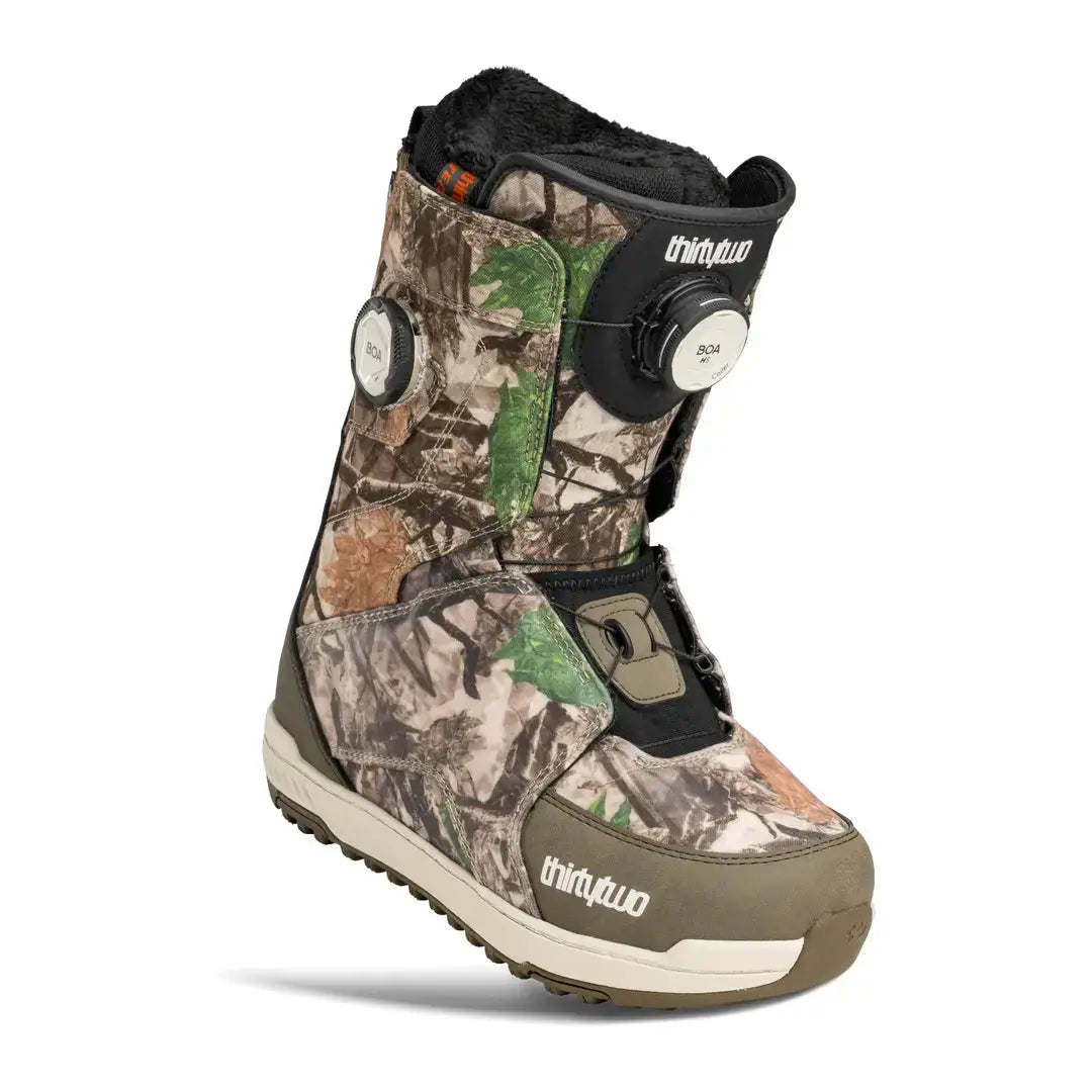 ThirtyTwo 7 / Brown / Camo ThirtyTwo Lashed Double BOA Women's Snowboard Boot 2027 ThirtyTwo Lashed Double BOA Women's Snowboard Boot 2027