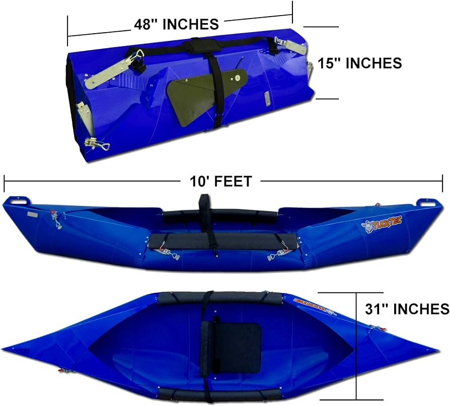 Tucktec 10' Tucktec Folding Kayak 10' Tucktec Folding Kayak - Affordable, Portable, and Durable Kayak