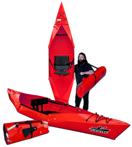 Tucktec Red 2023 10' Tucktec Folding Kayak 10' Tucktec Folding Kayak - Affordable, Portable, and Durable Kayak