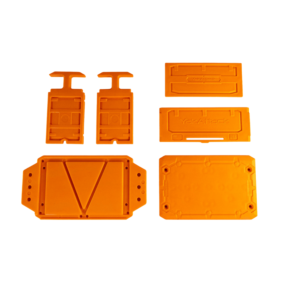 YakAttack YakAttack CellBlok Battery Box in Orange and SwitchBlade Transducer Arm Combo YakAttack TowNStow Scupper Kayak Cart - Ottawa Valley Air Paddle