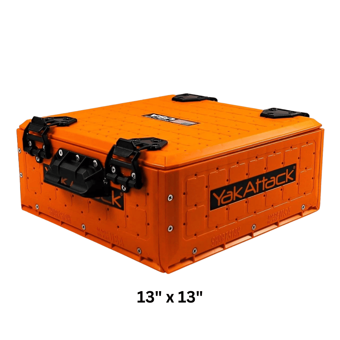 YakAttack 13" x 13" / Orange YakAttack Shortstak Solo Storage Box YakAttack Shortstak Solo Storage Box – Ottawa Valley Air Paddle