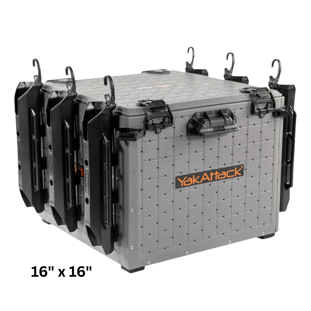 YakAttack 16" x 16" / Battleship Grey YakAttack BlackPak Pro Kayak Fishing Crate YakAttack BlackPak Pro Kayak Fishing Crate - Ottawa Valley Air Paddle