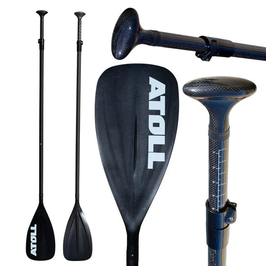 Atoll Fiberglass / Carbon Fiber 3-piece Paddle with Nylon Blade