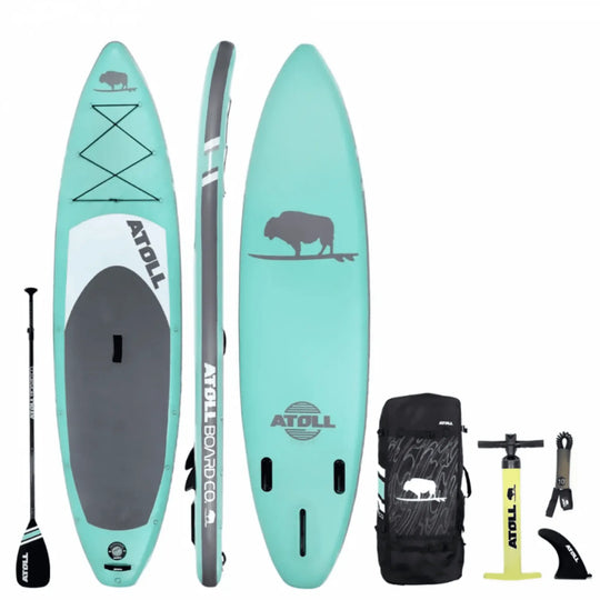 Atoll 11' Inflatable Paddle Board, Aquamarine
