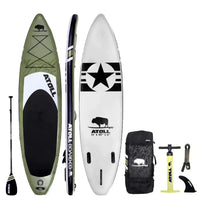 Atoll Army Green 2022 Atoll 11' Paddleboard Atoll Inflatable Paddleboard - 11 Foot Paddleboard 