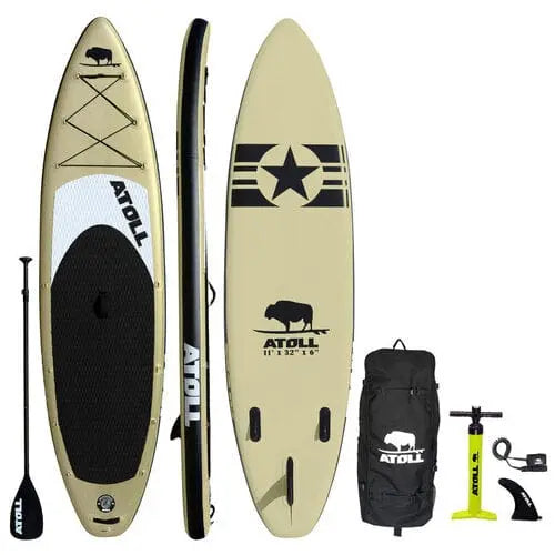 Atoll Desert Sand 2022 Atoll 11' Paddleboard Atoll Inflatable Paddleboard - 11 Foot Paddleboard 