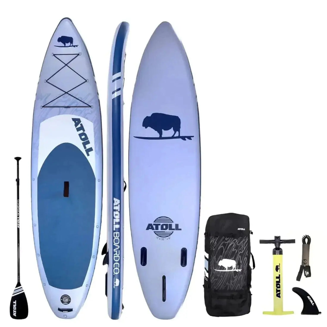 Atoll Light Blue 2022 Atoll 11' Paddleboard Atoll Inflatable Paddleboard - 11 Foot Paddleboard 