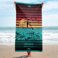 Atoll Atoll Board Co. Towel - Paddle Boarder and Reef