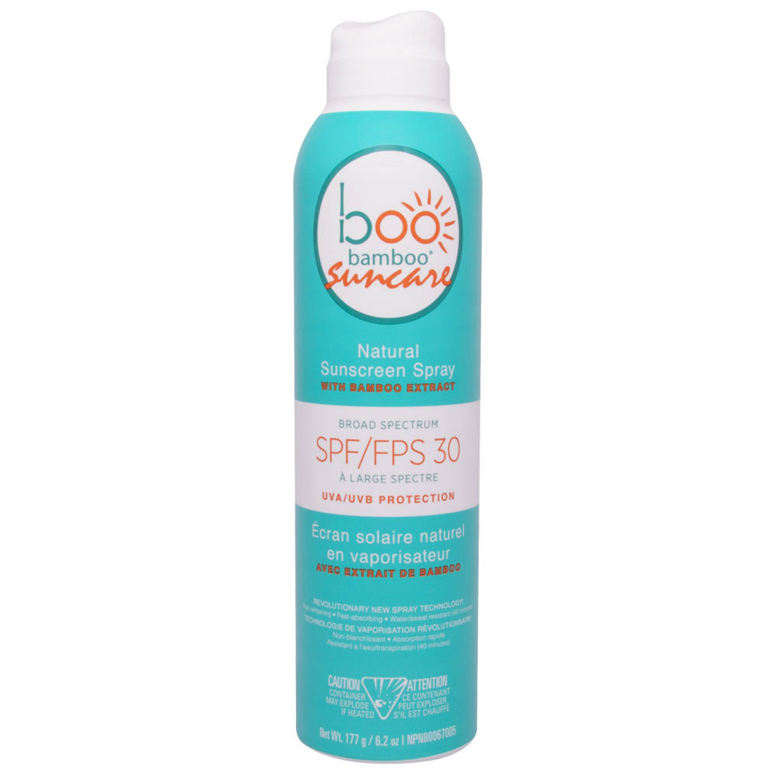Baby Boo 177g Boo Bamboo SPF 30 Natural Sunscreen Spray