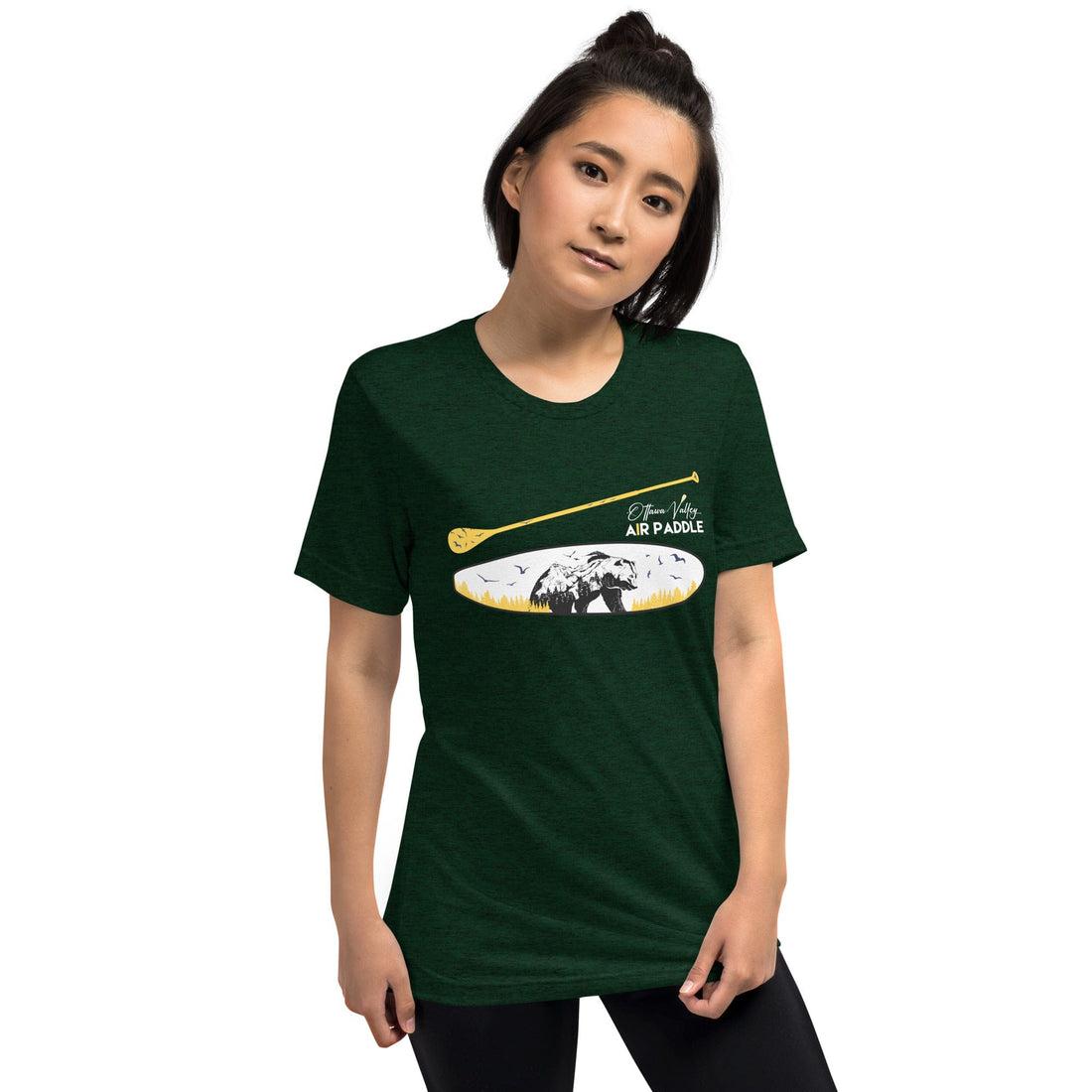 Ottawa Valley Air Paddle Emerald Triblend / S Bear Paddle Unisex Short Sleeve T-Shirt