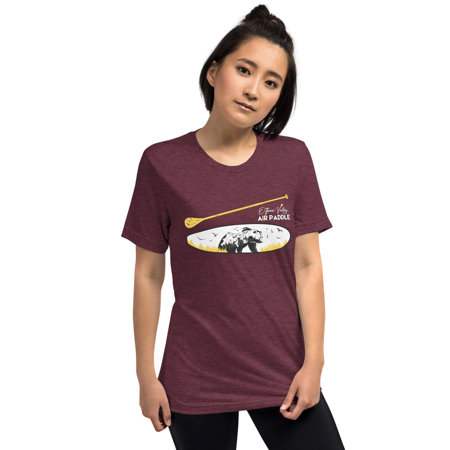 Ottawa Valley Air Paddle Maroon Triblend / S Bear Paddle Unisex Short Sleeve T-Shirt