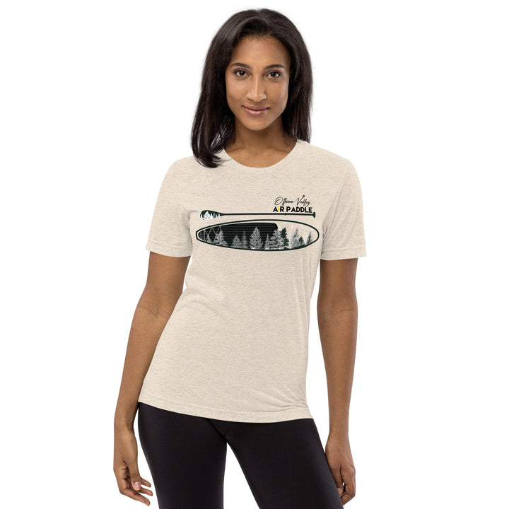 Ottawa Valley Air Paddle Oatmeal Triblend / XS Forest Paddle Unisex Short Sleeve T-Shirt