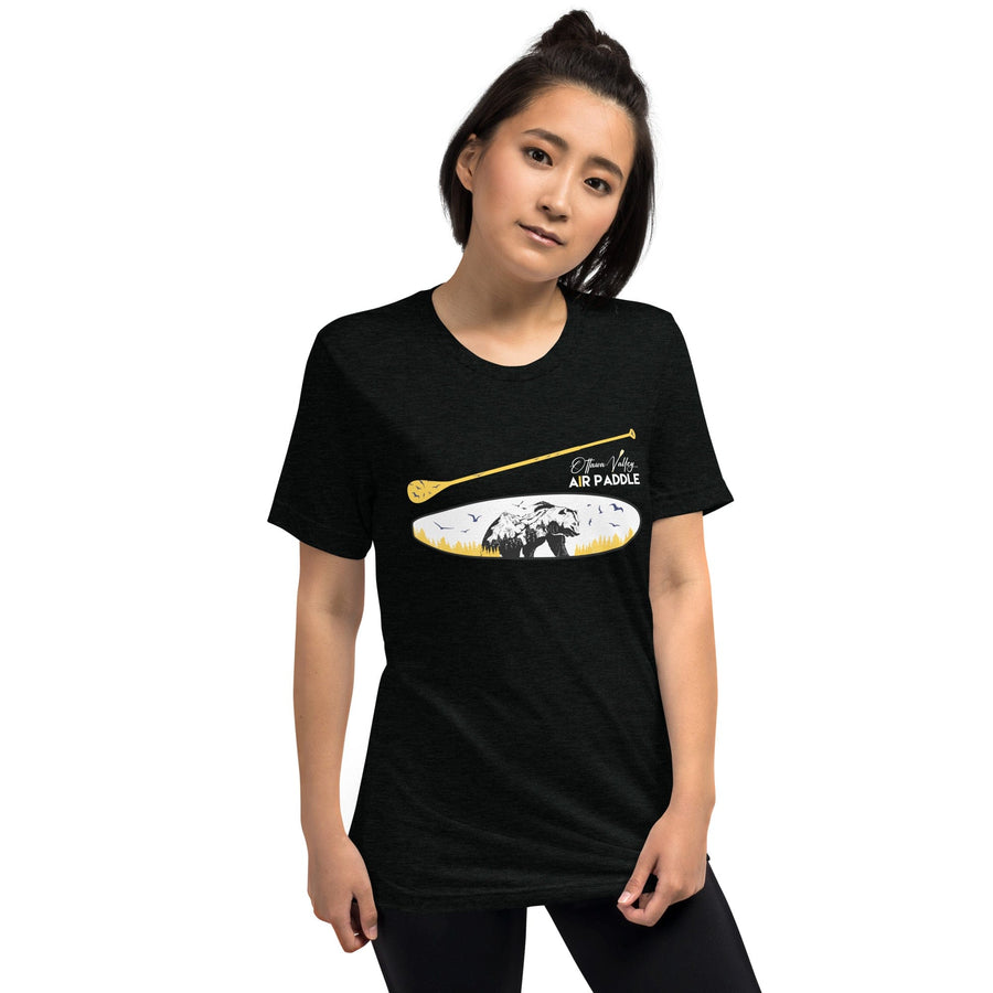 Ottawa Valley Air Paddle Solid Black Triblend / S Bear Paddle Unisex Short Sleeve T-Shirt