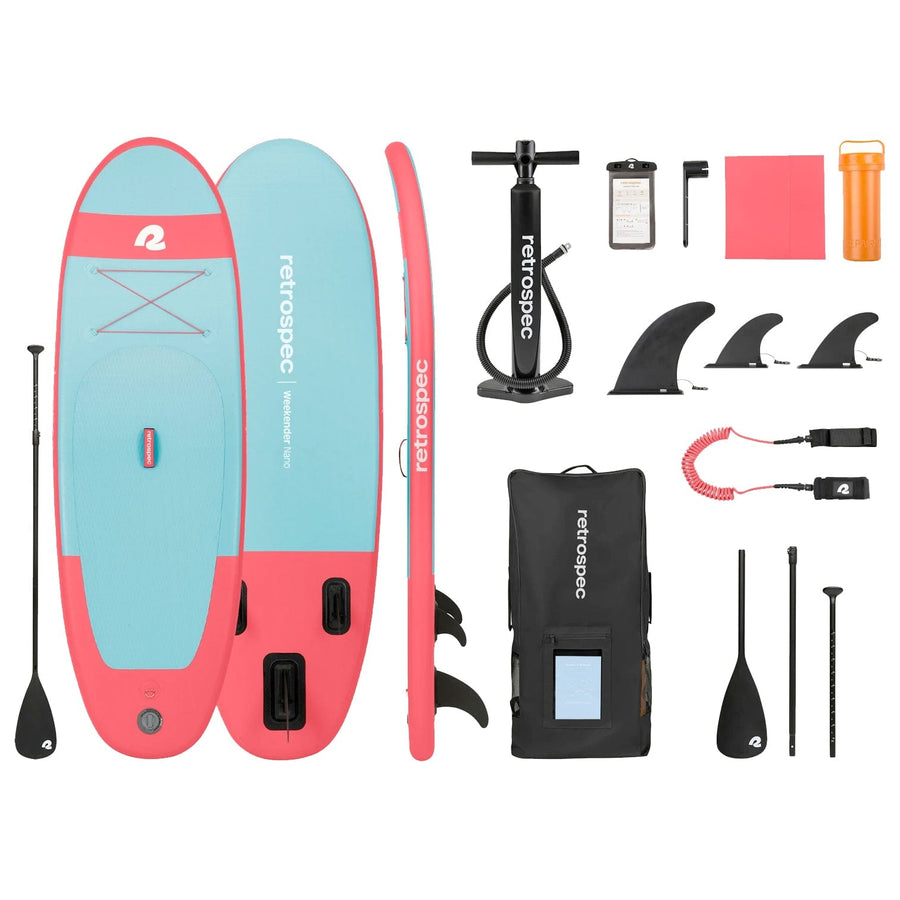 Retrospec Weekender-Nano 8' Youth Inflatable Stand Up Paddleboard (SUP)